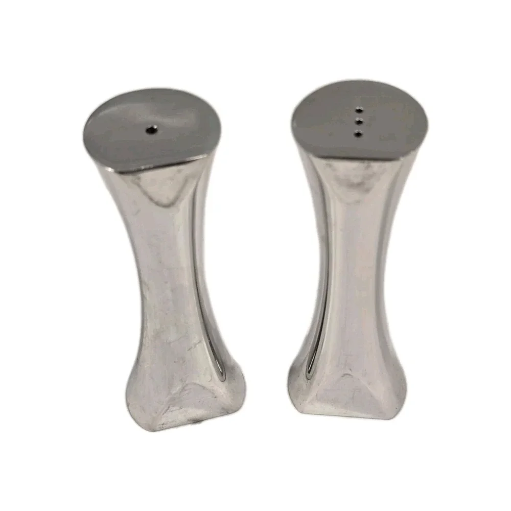 Nambe Hug‎ Salt & Pepper Shakers Set, Alloy Metal 1995